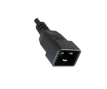 Cable de alimentación C13 a C20, 1 mm², prolongación, VDE, negro, longitud 0,50 m